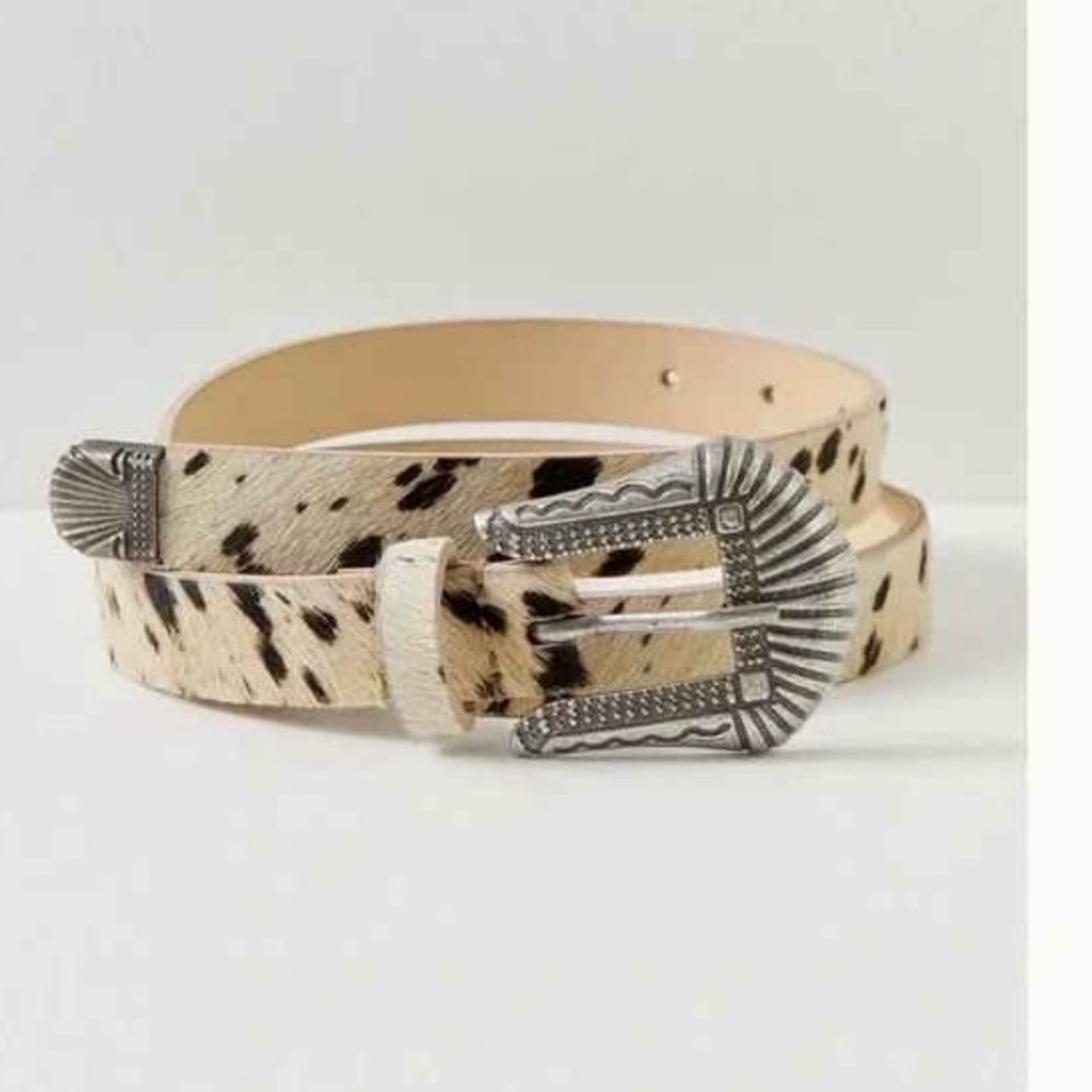 Free People Spotted Belt with Silver Buckle